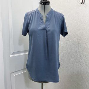 Gaharu Lace Shoulder Split Neck Tunic